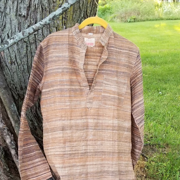 Boho International Woven Vintage Shirt Dress - Picture 2 of 8